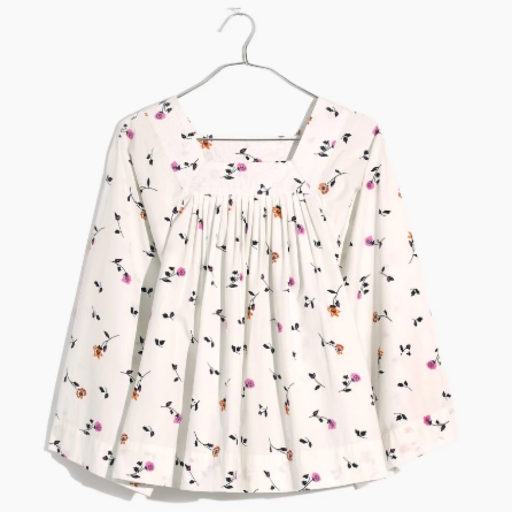 Madewell Square-Neck Top Sweet Blossom Square Neck